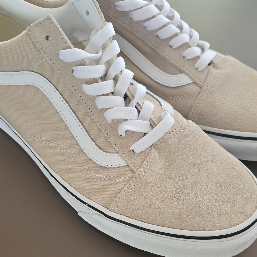 Vans Beige Old Skool Sneakers with White Stripe - Picture 5 of 6